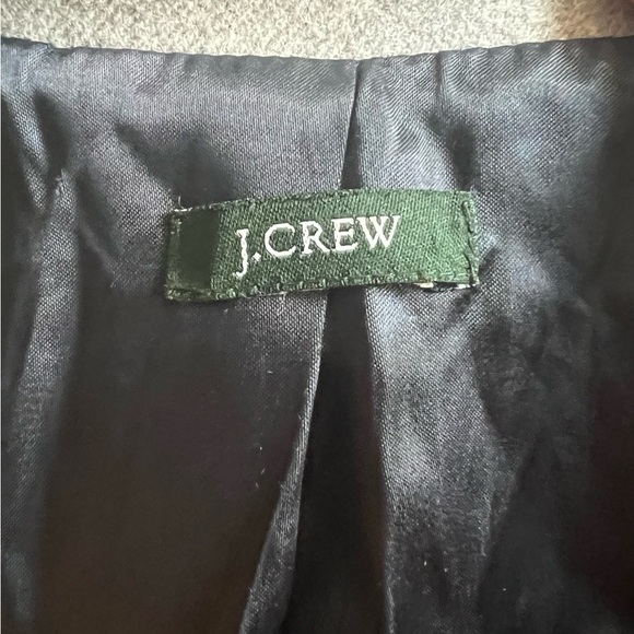 J. Crew Gray Fully-lined wool blazer Size 0 Cream trim Nautical buttons - Picture 8 of 11